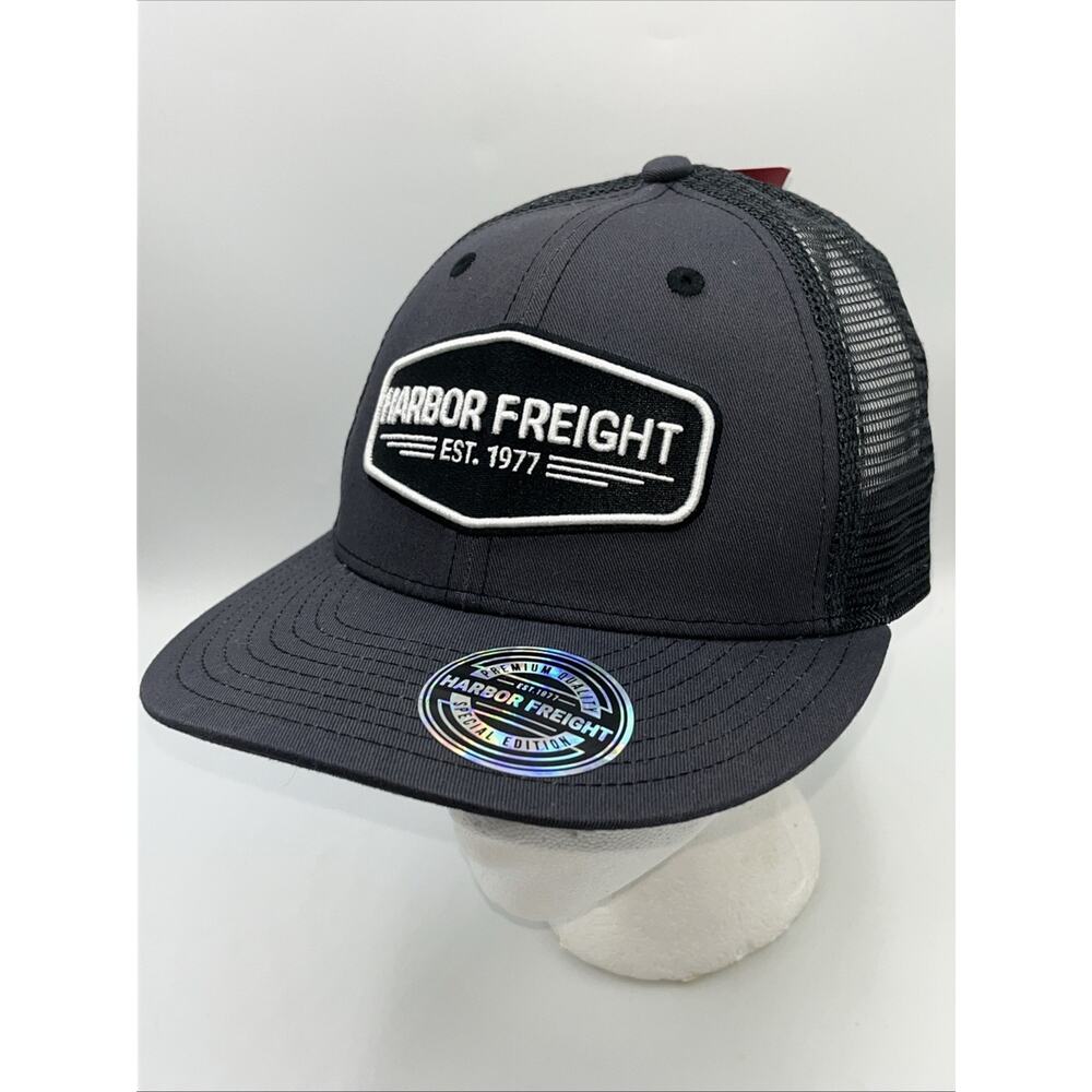 Special Edition Harbor Freight Trucker Hat Charcoal Gray Snapback Cap NEW NWT